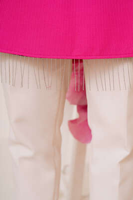 Zincir Püsküllü Uzun Tunik Fusya - Tunik