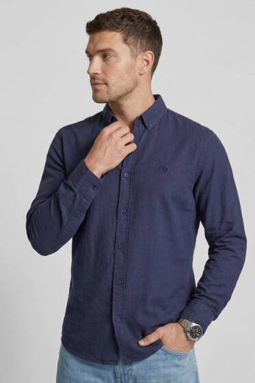 Nakışlı Tensel Erkek Gömlek Lacivert - Erkek Gömlek