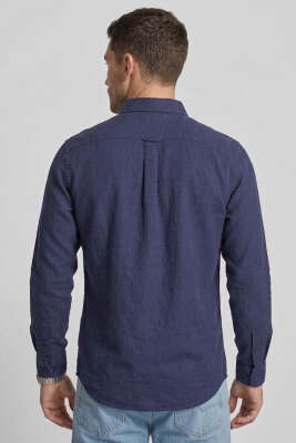 Nakışlı Tensel Erkek Gömlek Lacivert - Erkek Gömlek