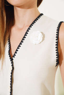 Nakışlı Yelekli İkili Takım Taş - Kadın Giyim Modelleri