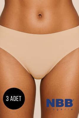 NBB 3'lü Lazer Kesim Basic Külot Ten - Slip Külot