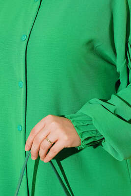 Nervür Detaylı Gömlek Benetton - Thumbnail