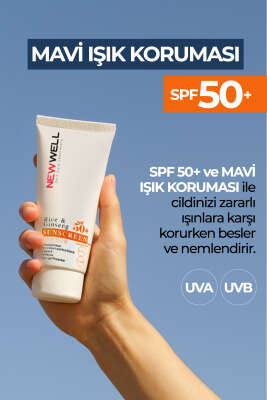 New Well Rice & Ginseng Sunscreen Spf50+ Pirinç Özlü Güneş Kremi 50 ML - Yılın Fırsatı