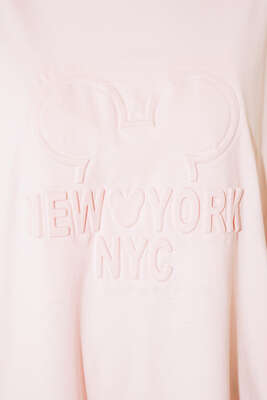 New York Kabartma Desenli Tunik Pudra - Tunik