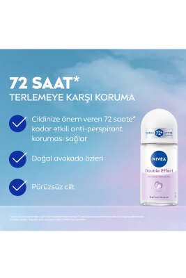 Nivea Double Effect Violet Senses 72 Saat Pürüzsüzlük Etkili Kadın Roll-on Deodorant 50 ml - Yılın Fırsatı