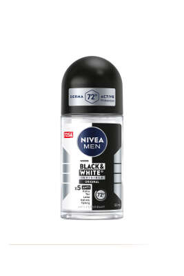 Nivea Men Black & White Invisible Original 72 Saat Erkek Roll-on Deodorant 50 ml 