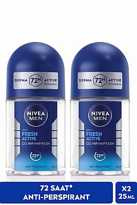 Nivea Roll-on Man 25ML+25ML Avantaj Paket Fresh Active - ERSAN KOZMETİK