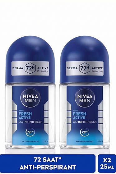 Nivea Roll-on Man 25ML+25ML Avantaj Paket Fresh Active - CİLT BAKIM&KOZMETİK