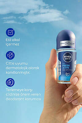 Nivea Roll-on Man 25ML+25ML Avantaj Paket Fresh Active - CİLT BAKIM&KOZMETİK