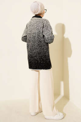 Nokta Desen Gömlek Yaka Triko Takım Bej - İkili Takım