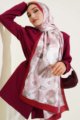Nur Serisi Twill Şal Bordo 