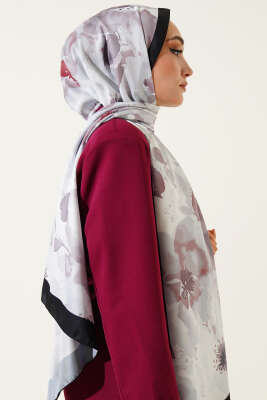 Nur Serisi Twill Şal Siyah - Başörtüsü