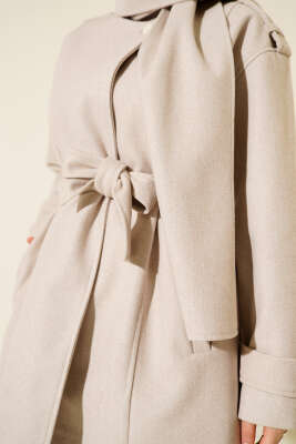 Omuz Apoletli Atkılı Kaşe Kaban Taş - Kaban