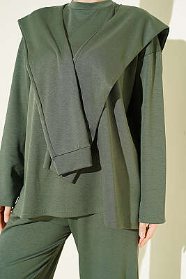 Omuz Atkılı Loyşa İkili Takım Haki - İkili Takım