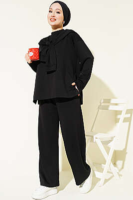 Omuz Atkılı Loyşa İkili Takım Siyah - İkili Takım