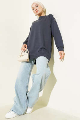 Omuz İncili Loyşa Tunik Füme - Tunik