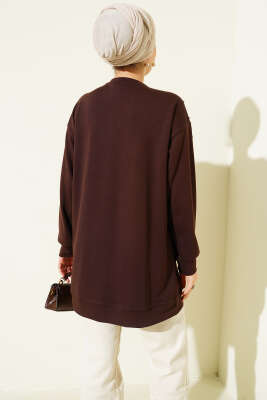 Omuz İncili Loyşa Tunik Kahve - Tunik