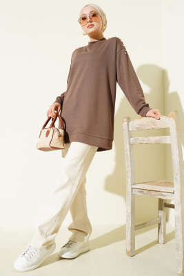 Omuz İncili Loyşa Tunik Vizon - Tunik