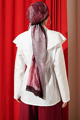 Omuz Parçalı Bel Tünelli Gömlek Beyaz - Gömlek