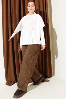 Omuz Şallı Loyşa Tunik Ekru - Tunik