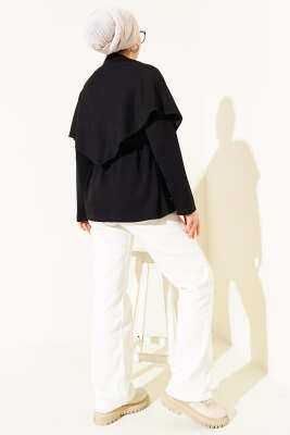 Omuz Şallı Loyşa Tunik Siyah - Tunik