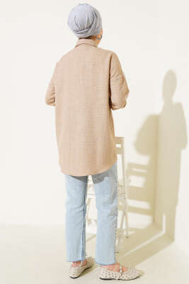 Omuz Taş Süslemeli Gömlek Camel - 300-500 TL Ürünler