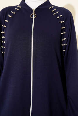 Omuz Taşlı Fermuarlı Loyşa İkili Takım Lacivert - İkili Takım