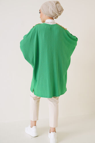 Omuz Zincir Detaylı Yarasa Kol Tunik Benetton - Tunik