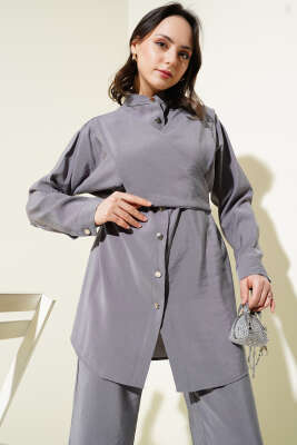 Omuzdan Bağlamalı Tencel İkili Takım Füme - 700-1000 TL Ürünler