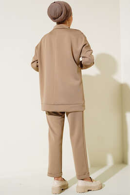 Omzu Çıtçıtlı Scuba İkili Takım Bej - İKİLİ TAKIM