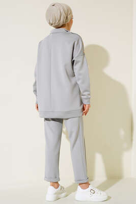 Omzu Çıtçıtlı Scuba İkili Takım Gri - İKİLİ TAKIM