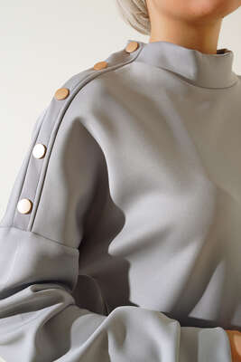 Omzu Çıtçıtlı Scuba İkili Takım Gri - İKİLİ TAKIM