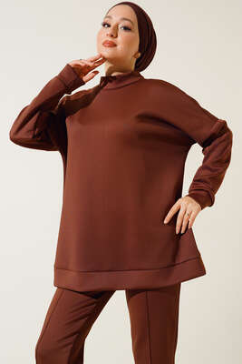 Omzu Çıtçıtlı Scuba İkili Takım Kahve - İKİLİ TAKIM