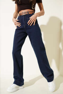 Ön Cepli Kemerli Kot Pantolon Kot - BLUE HİLL(ZER)