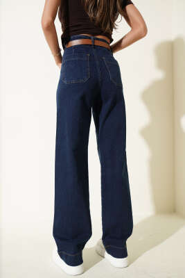 Ön Cepli Kemerli Kot Pantolon Kot - Kadın Giyim Modelleri