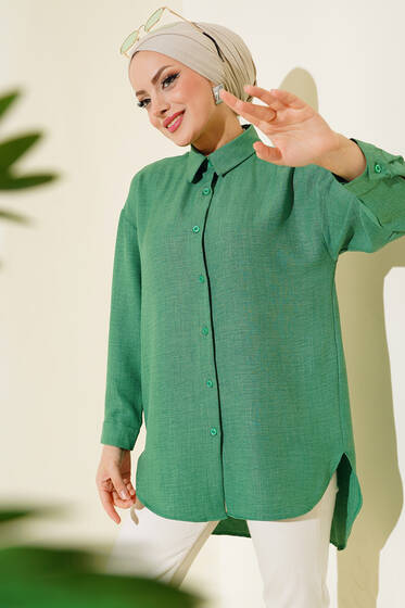 Ön Düğmeli Salaş Tunik Benetton - Tunik