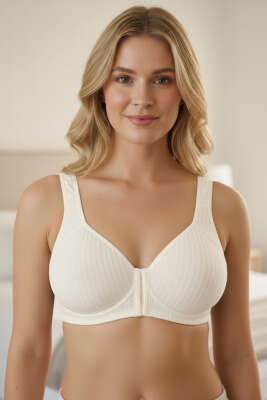 Önden Agraflı Desteksiz Sütyen Ekru 