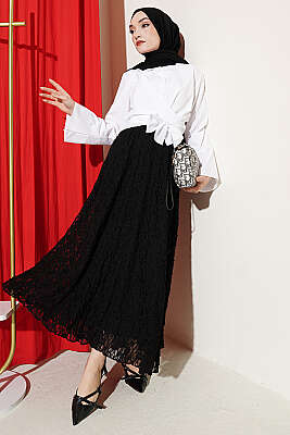 Önden Bağlamalı Kısa Gömlek Beyaz - Gömlek