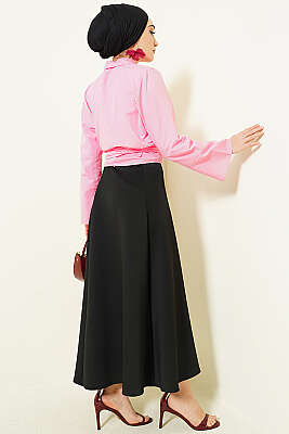 Önden Bağlamalı Kısa Gömlek Pembe - 300-500 TL Ürünler