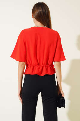 Önü Bağlamalı Bluz Alizarin - Kadın Giyim Modelleri