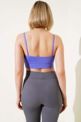 Önü Çapraz İpli Askılı Büstiyer Lila - Yılın Fırsatı