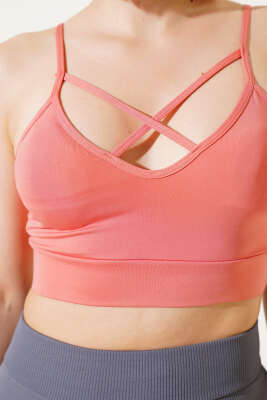 Önü Çapraz İpli Askılı Büstiyer Somon - Yılın Fırsatı