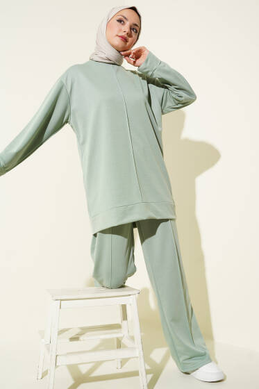 Önü Çımalı Basic İkili Takım Çağla Yeşili - İkili Takım