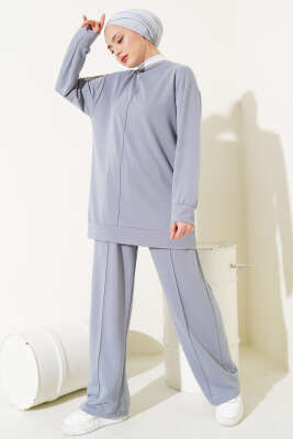 Önü Çımalı Basic İkili Takım Gri - 300-500 TL Ürünler