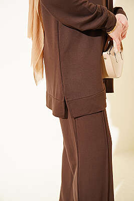 Önü Dikişli İkili Takım Kahve - İkili Takım