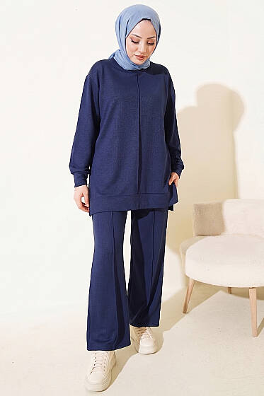 Önü Dikişli İkili Takım Lacivert - İkili Takım