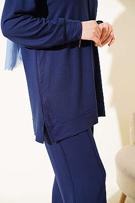 Önü Dikişli İkili Takım Lacivert - İkili Takım