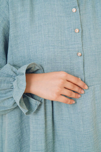 Önü Düğmeli İkili Takım Mint Yeşili - İKİLİ TAKIM