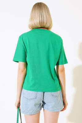 Önü Kalp Taşlı T-shirt Benetton - Yılın Fırsatı