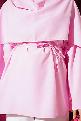 Önü Parça Detaylı Tunik Pembe - Tunik